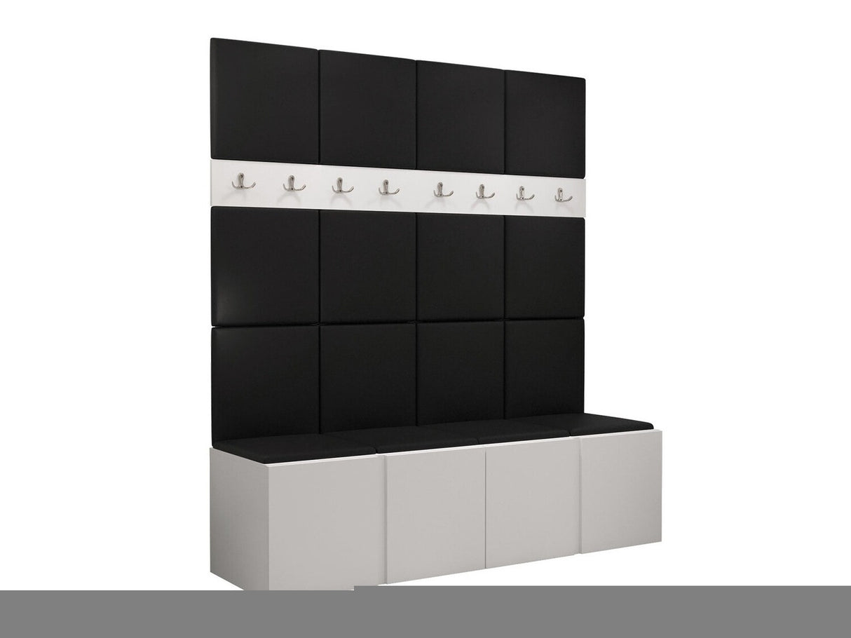 Előszoba garnitúra ORION V (Tavasz V), Keret színe: Fehér, Puha falpanel színe: Öko bőr Soft 011