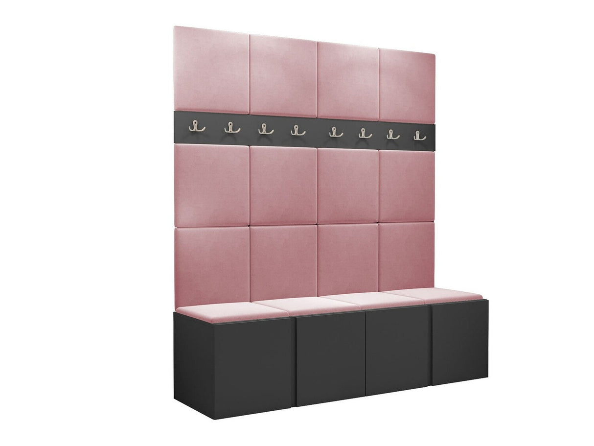 Előszoba garnitúra ORION V (Tavasz V), Keret színe: Grafit, Puha falpanel színe: Manila 09