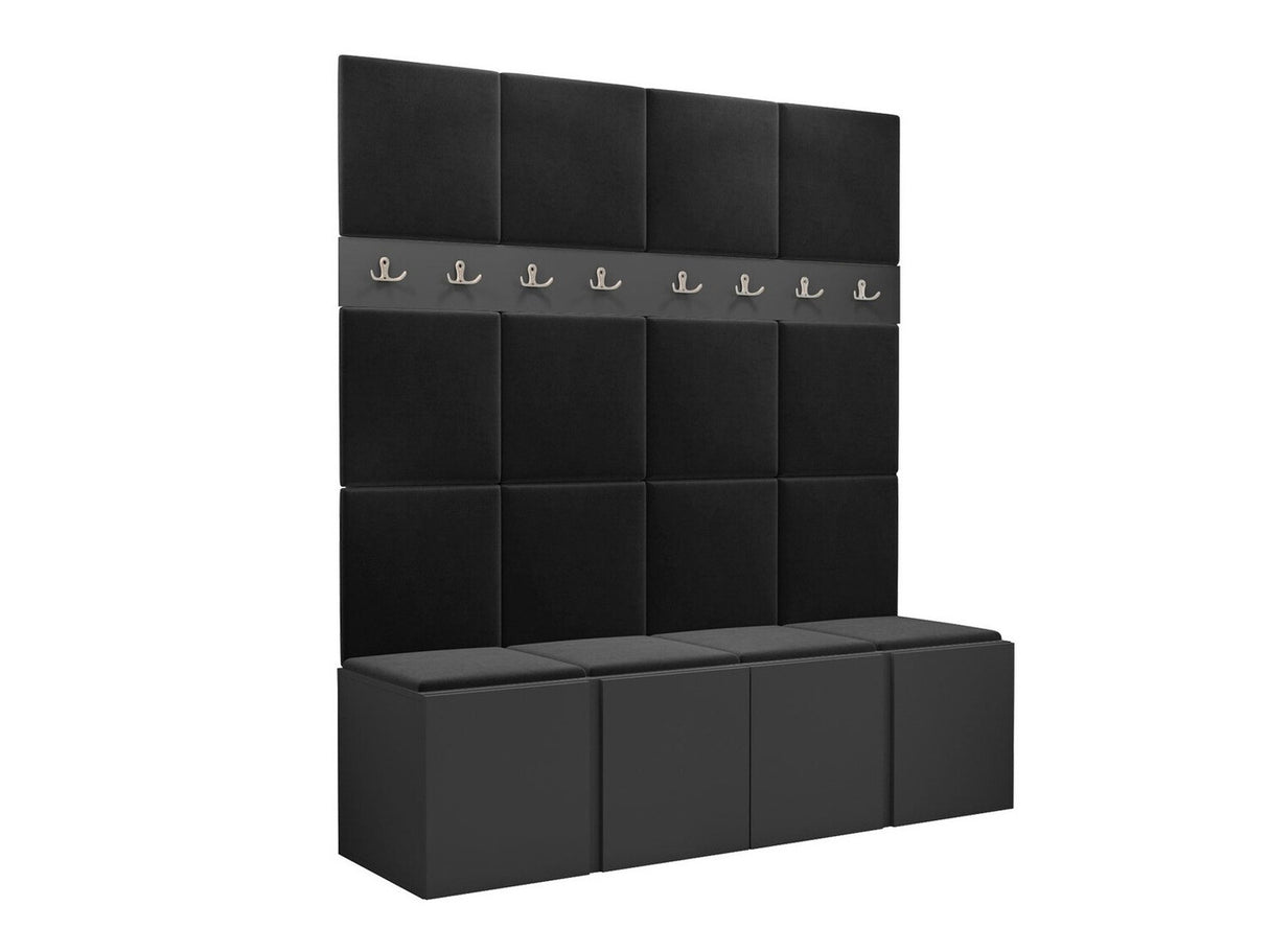 Előszoba garnitúra ORION V (Tavasz V), Keret színe: Grafit, Puha falpanel színe: Manila 18