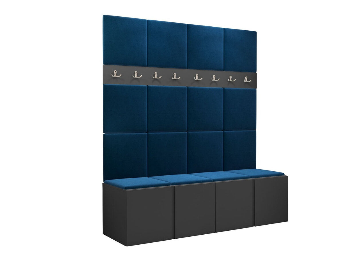 Előszoba garnitúra ORION V (Tavasz V), Keret színe: Grafit, Puha falpanel színe: Manila 26