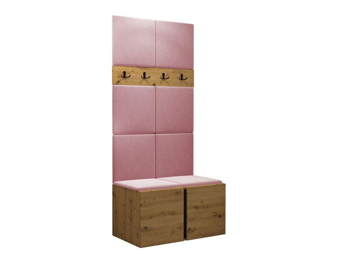 Előszoba garnitúra ORION IV (Tavasz IV), Keret színe: Artisan tölgy, Puha falpanel színe: Manila 09