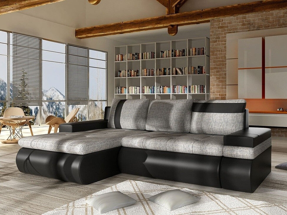 Sarokkanapé Oslo Mini (Sofia Mini), Szín: Soft 011 + Lawa 05, Változatok: Balos