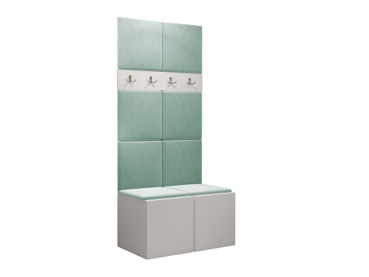 Előszoba garnitúra ORION IV (Tavasz IV), Keret színe: Fehér, Puha falpanel színe: Manila 11