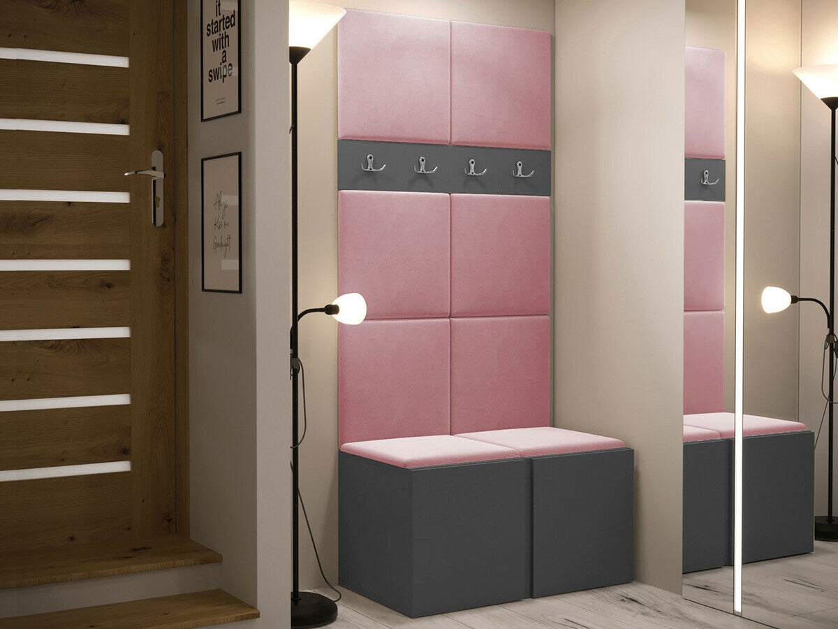 Előszoba garnitúra ORION IV (Tavasz IV), Keret színe: Grafit, Puha falpanel színe: Manila 09