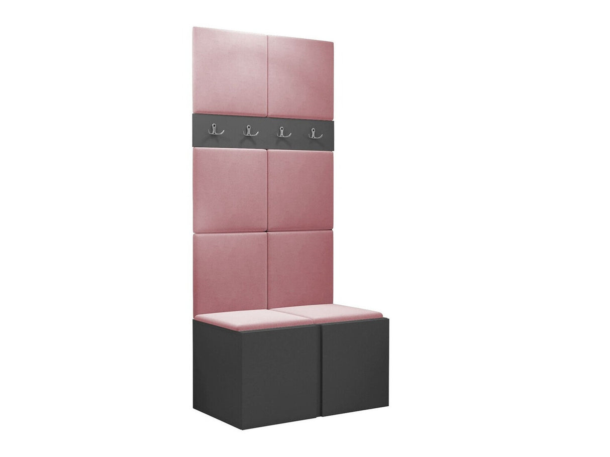 Előszoba garnitúra ORION IV (Tavasz IV), Keret színe: Grafit, Puha falpanel színe: Manila 09