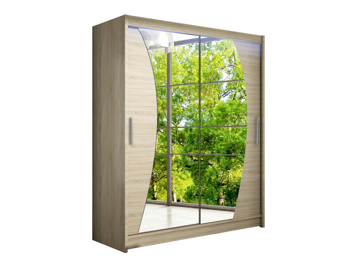 Gardróbszekrény Westa X (Presto), Szín: Sonoma tölgy, Led világítás: Igen