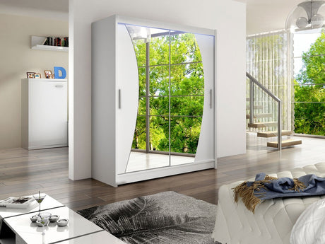 Gardróbszekrény Westa X (Presto), Szín: Fehér, Led világítás: Igen