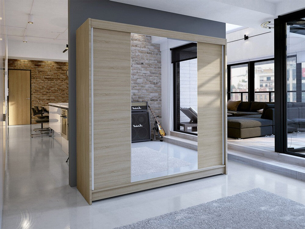 Gardróbszekrény Talin II (Bárasztalr II), Szín: Sonoma tölgy, Led világítás: Nem