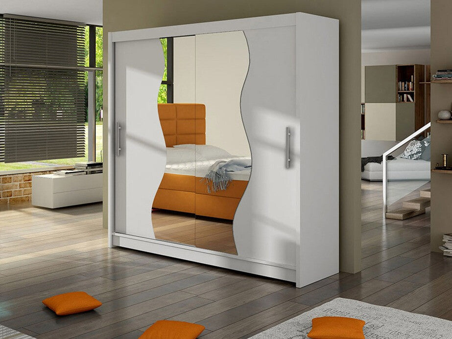 Gardróbszekrény Begáznemű (Roganem), Szín: Fehér, Led világítás: Nem