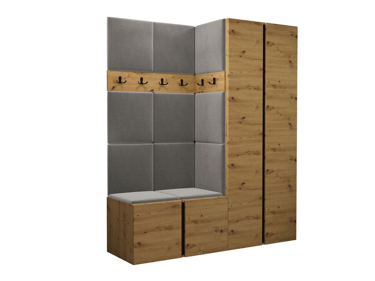 Előszoba garnitúra ORION III (Tavasz III), Keret színe: Artisan tölgy, Puha falpanel színe: Manila 16