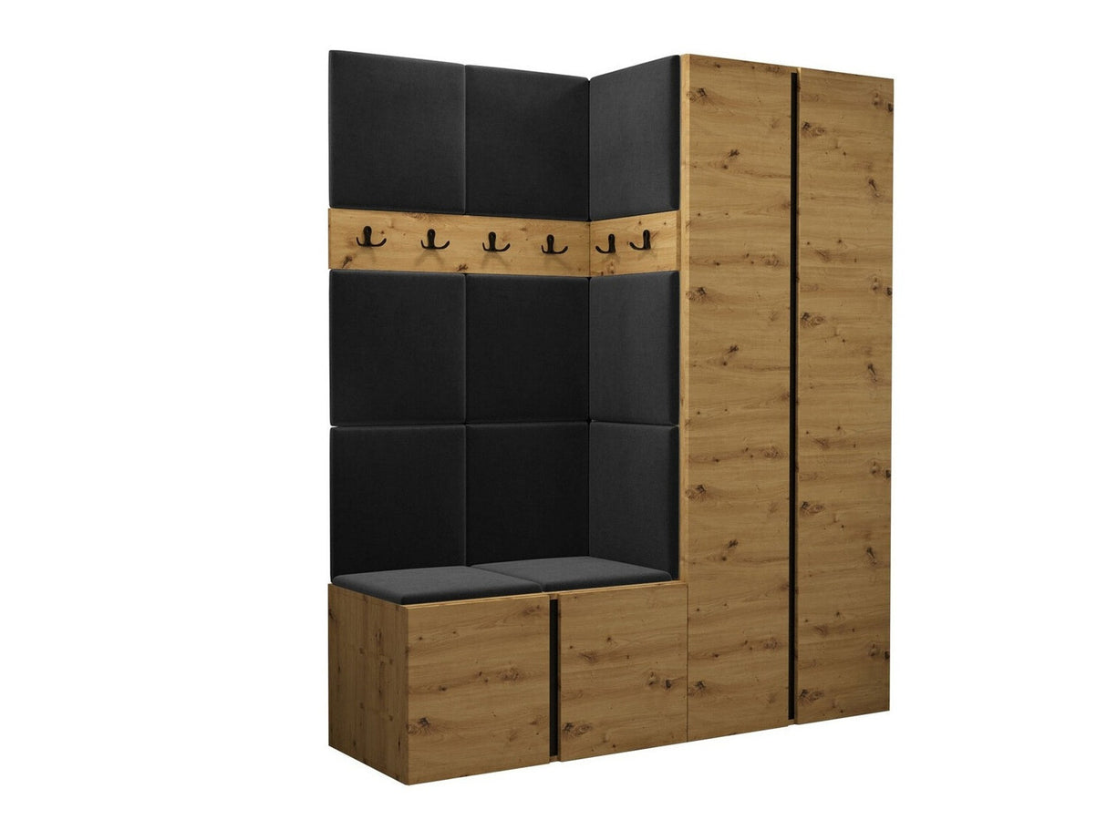 Előszoba garnitúra ORION III (Tavasz III), Keret színe: Artisan tölgy, Puha falpanel színe: Manila 18