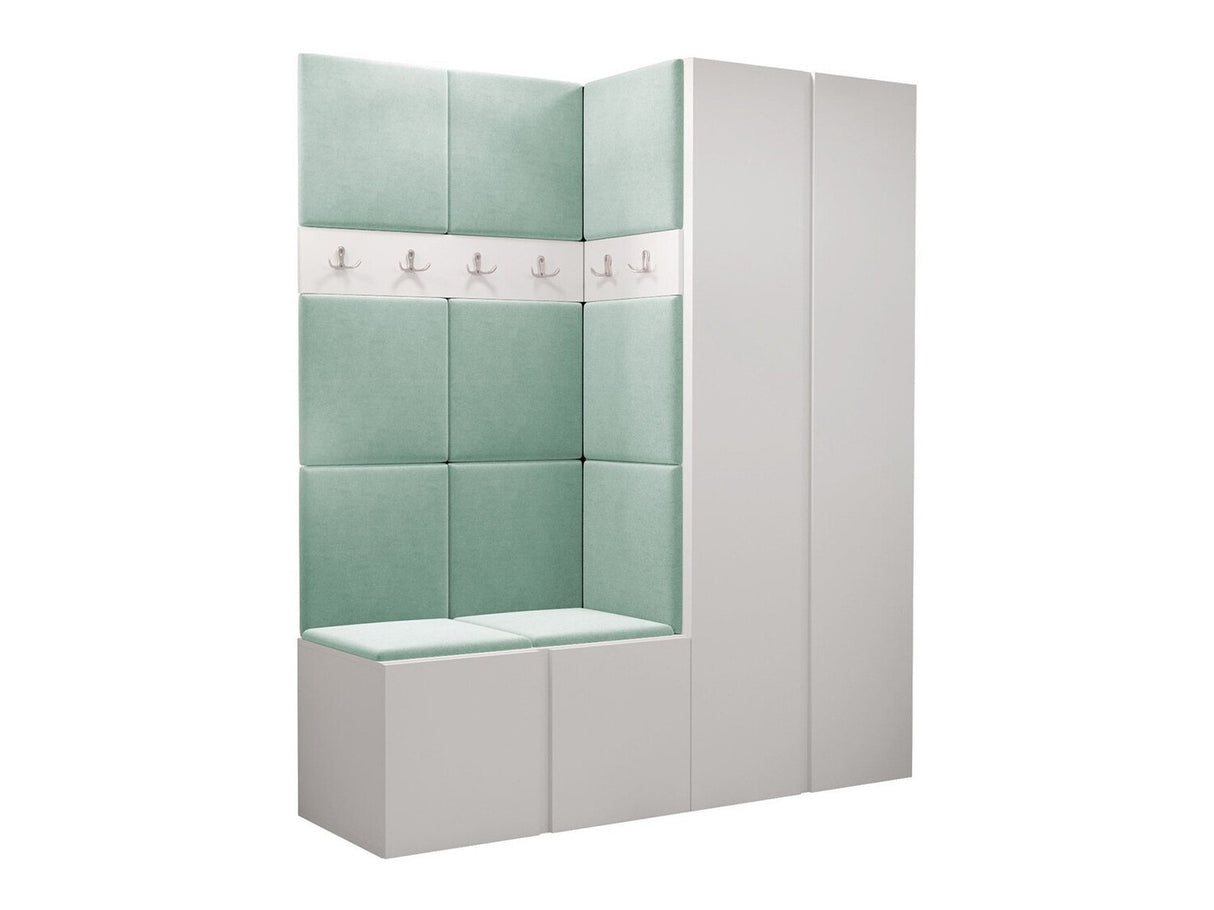 Előszoba garnitúra ORION III (Tavasz III), Keret színe: Fehér, Puha falpanel színe: Manila 11