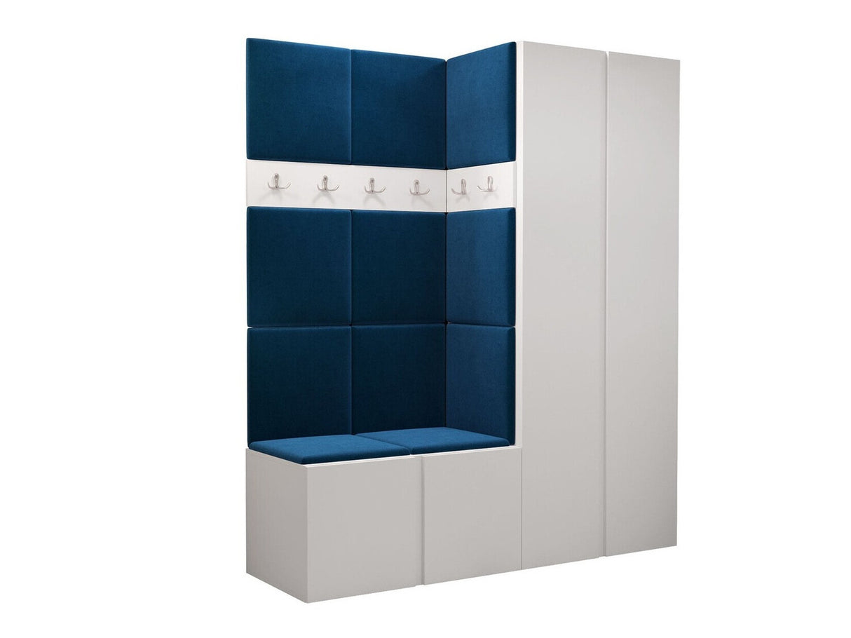 Előszoba garnitúra ORION III (Tavasz III), Keret színe: Fehér, Puha falpanel színe: Manila 26