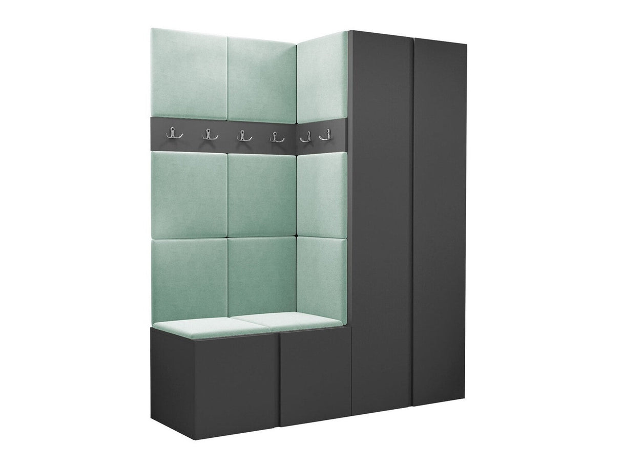 Előszoba garnitúra ORION III (Tavasz III), Keret színe: Grafit, Puha falpanel színe: Manila 11