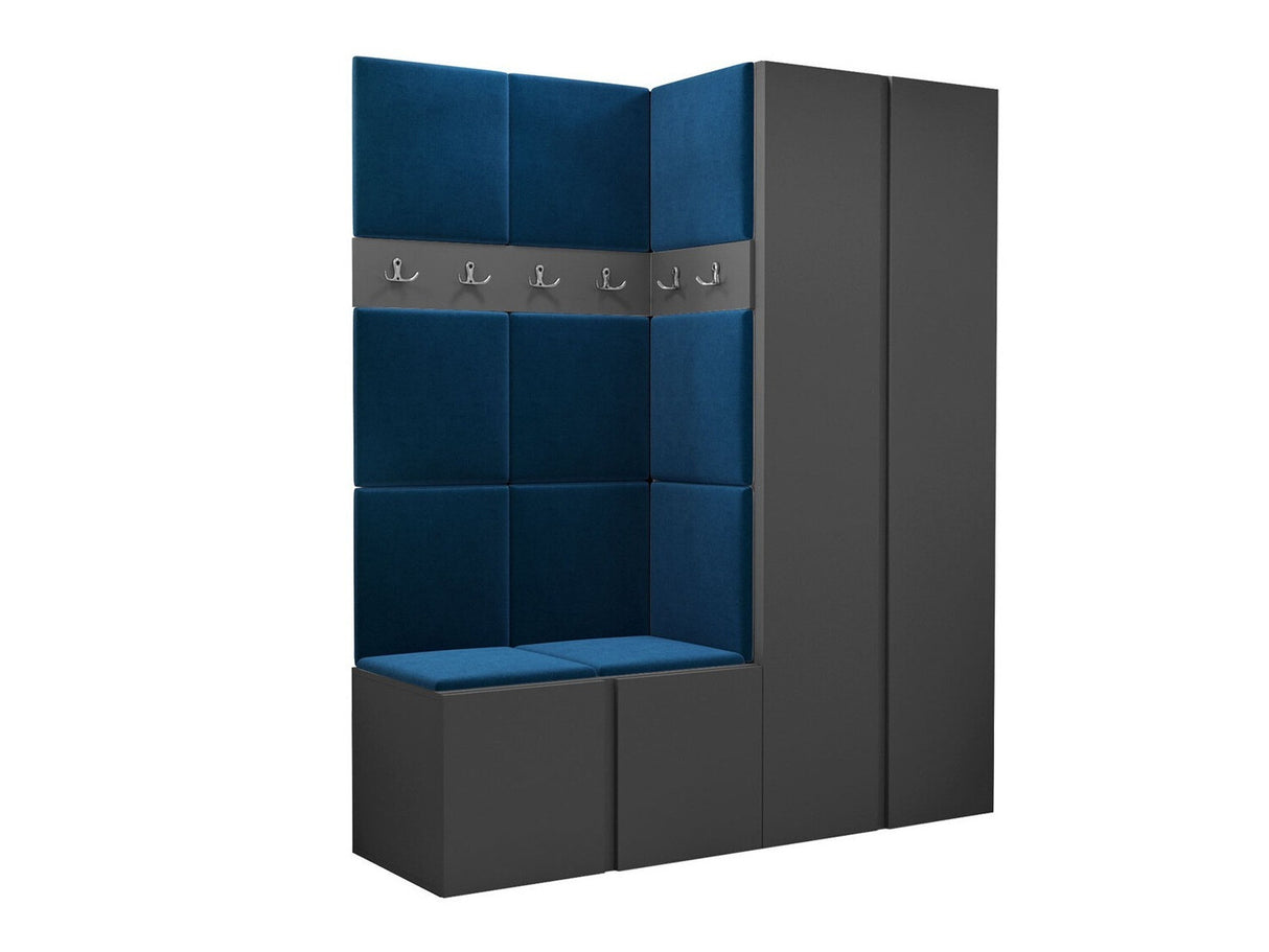 Előszoba garnitúra ORION III (Tavasz III), Keret színe: Grafit, Puha falpanel színe: Manila 26