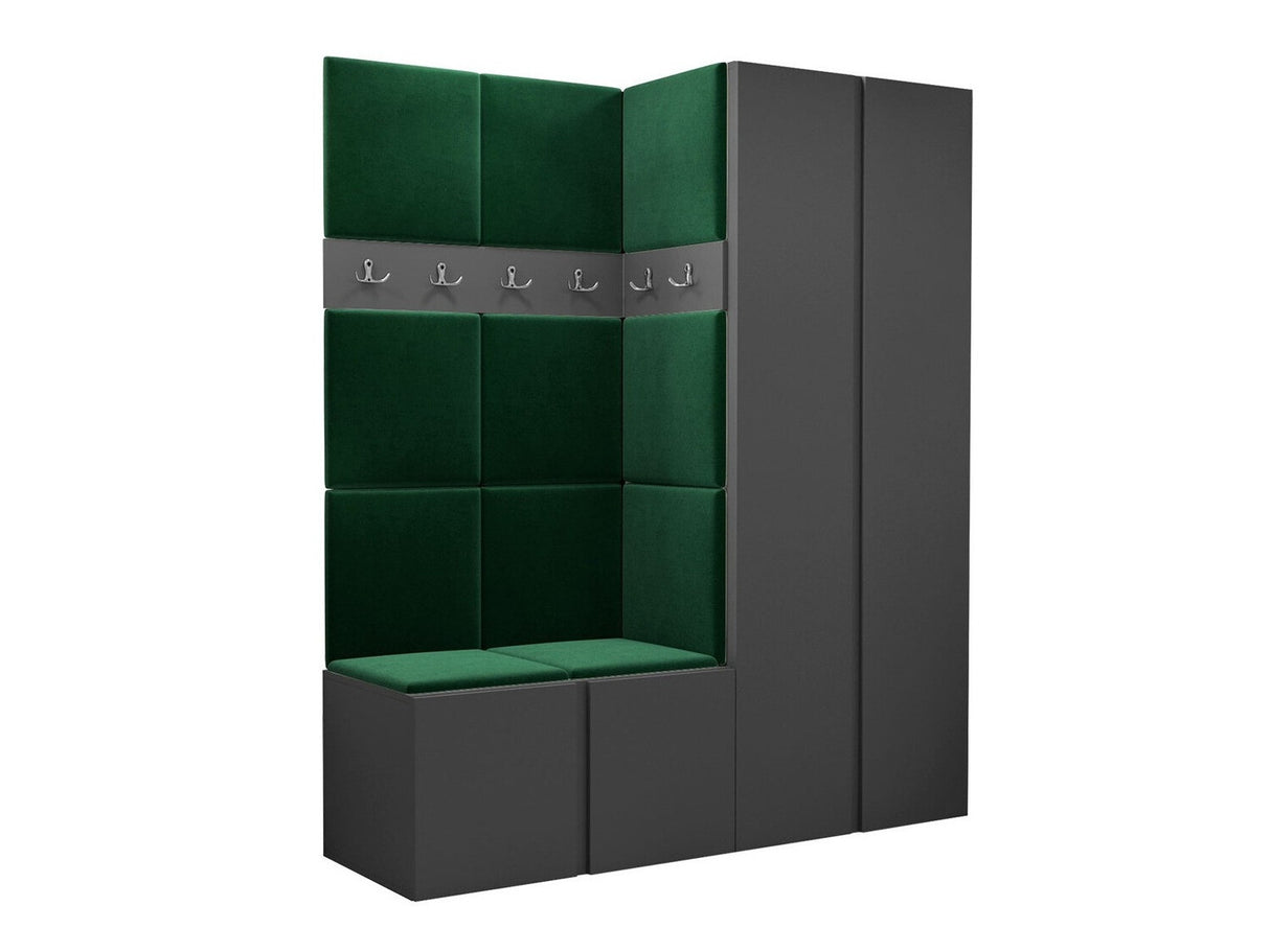 Előszoba garnitúra ORION III (Tavasz III), Keret színe: Grafit, Puha falpanel színe: Manila 35