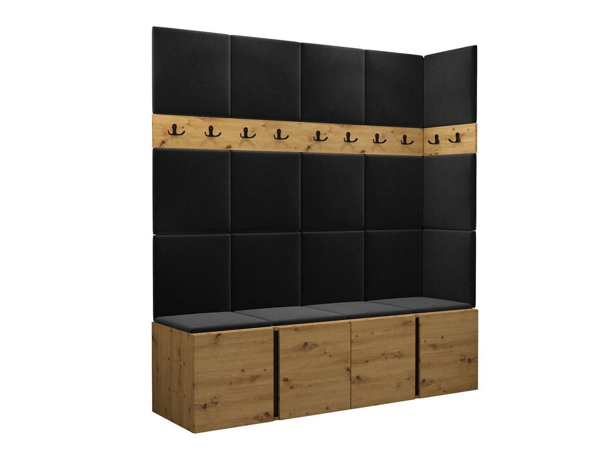 Előszoba garnitúra ORION II (Tavasz II), Keret színe: Artisan tölgy, Puha falpanel színe: Manila 18