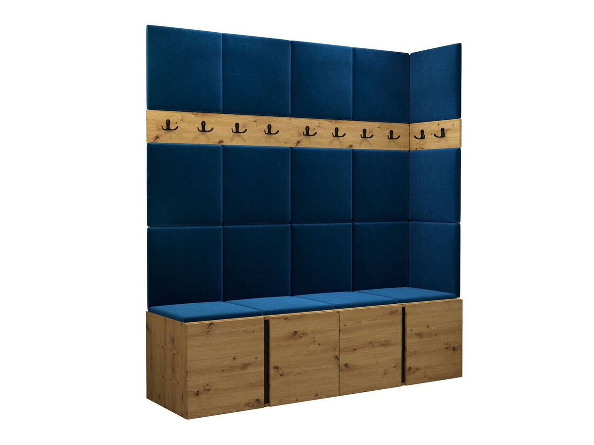 Előszoba garnitúra ORION II (Tavasz II), Keret színe: Artisan tölgy, Puha falpanel színe: Manila 26