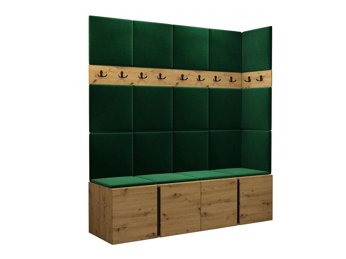 Előszoba garnitúra ORION II (Tavasz II), Keret színe: Artisan tölgy, Puha falpanel színe: Manila 35