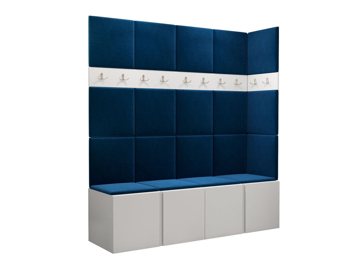 Előszoba garnitúra ORION II (Tavasz II), Keret színe: Fehér, Puha falpanel színe: Manila 26