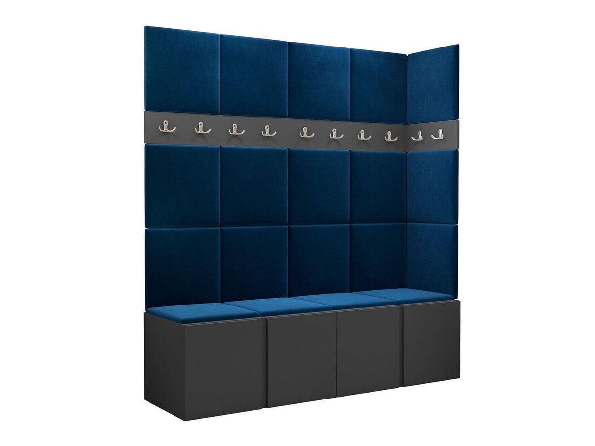 Előszoba garnitúra ORION II (Tavasz II), Keret színe: Grafit, Puha falpanel színe: Manila 26