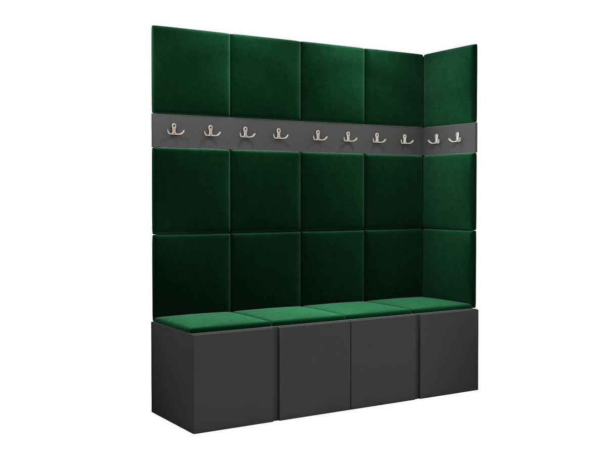 Előszoba garnitúra ORION II (Tavasz II), Keret színe: Grafit, Puha falpanel színe: Manila 35