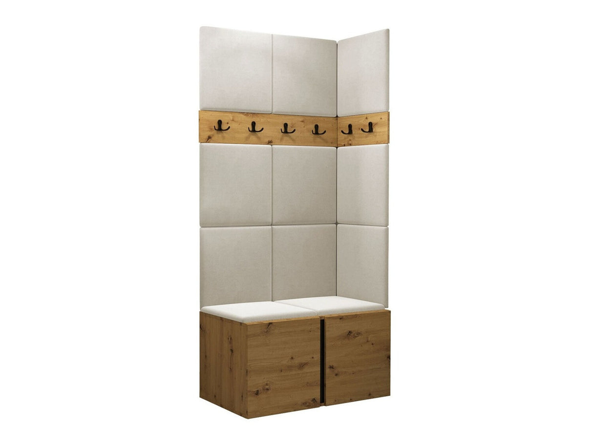 Előszoba garnitúra ORION I (Tavasz I), Keret színe: Artisan tölgy, Puha falpanel színe: Manila 02