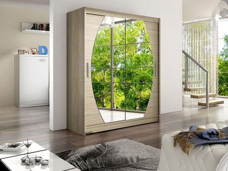 Gardróbszekrény Westa VIII (Presto), Szín: Sonoma tölgy, Led világítás: Nem