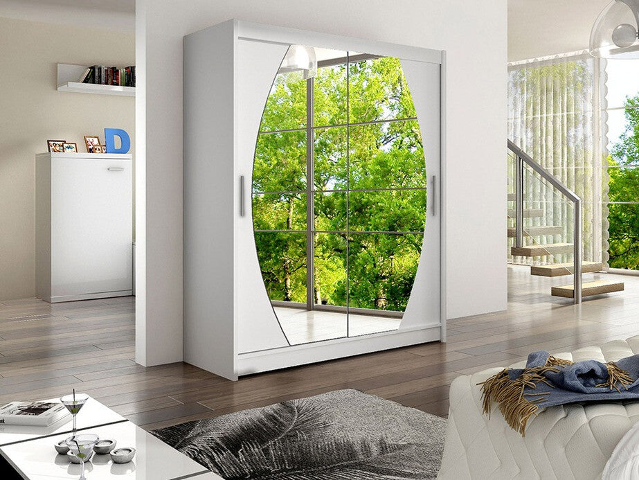 Gardróbszekrény Westa VIII (Presto), Szín: Fehér, Led világítás: Nem