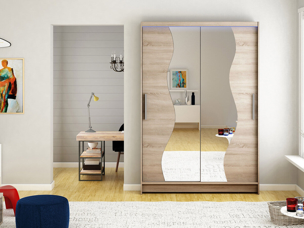 Gardróbszekrény Miami S (Aldo S), Szín: Triufel tölgy, Led világítás: Igen