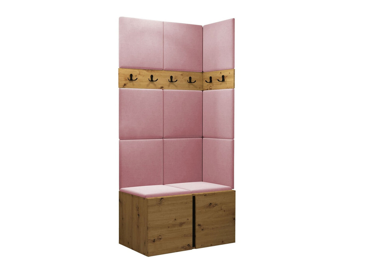 Előszoba garnitúra ORION I (Tavasz I),Keret színe: Artisan tölgy, Puha falpanel színe: Manila 09