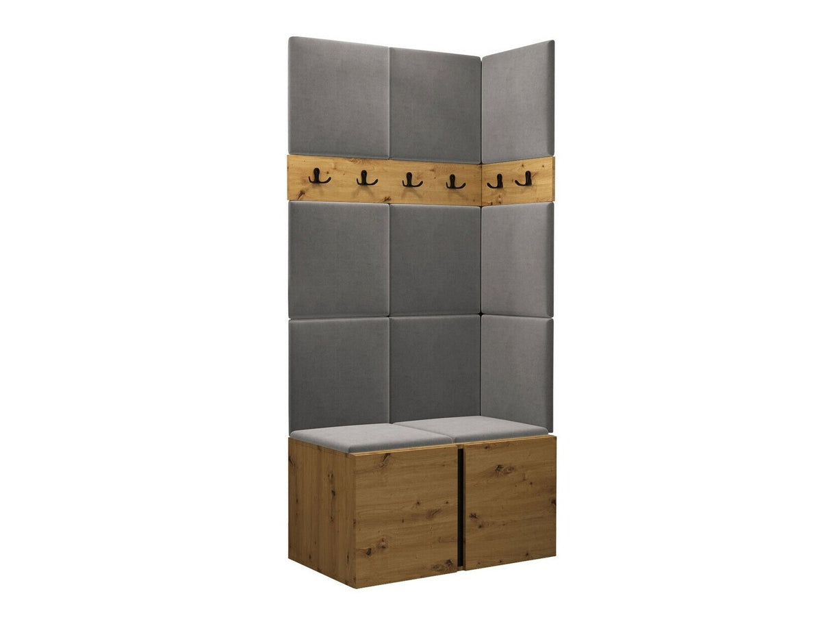 Előszoba garnitúra ORION I (Tavasz I), Keret színe: Artisan tölgy, Puha falpanel színe: Manila 16