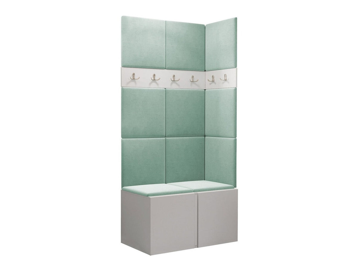 Előszoba garnitúra ORION I (Tavasz I), Keret színe: Fehér, Puha falpanel színe: Manila 11