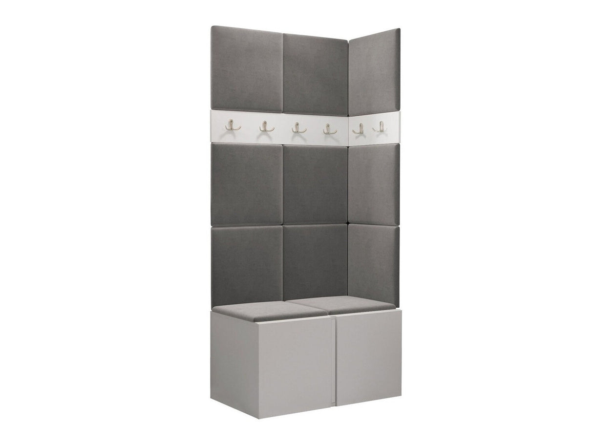 Előszoba garnitúra ORION I (Tavasz I), Keret színe: Fehér, Puha falpanel színe: Manila 16