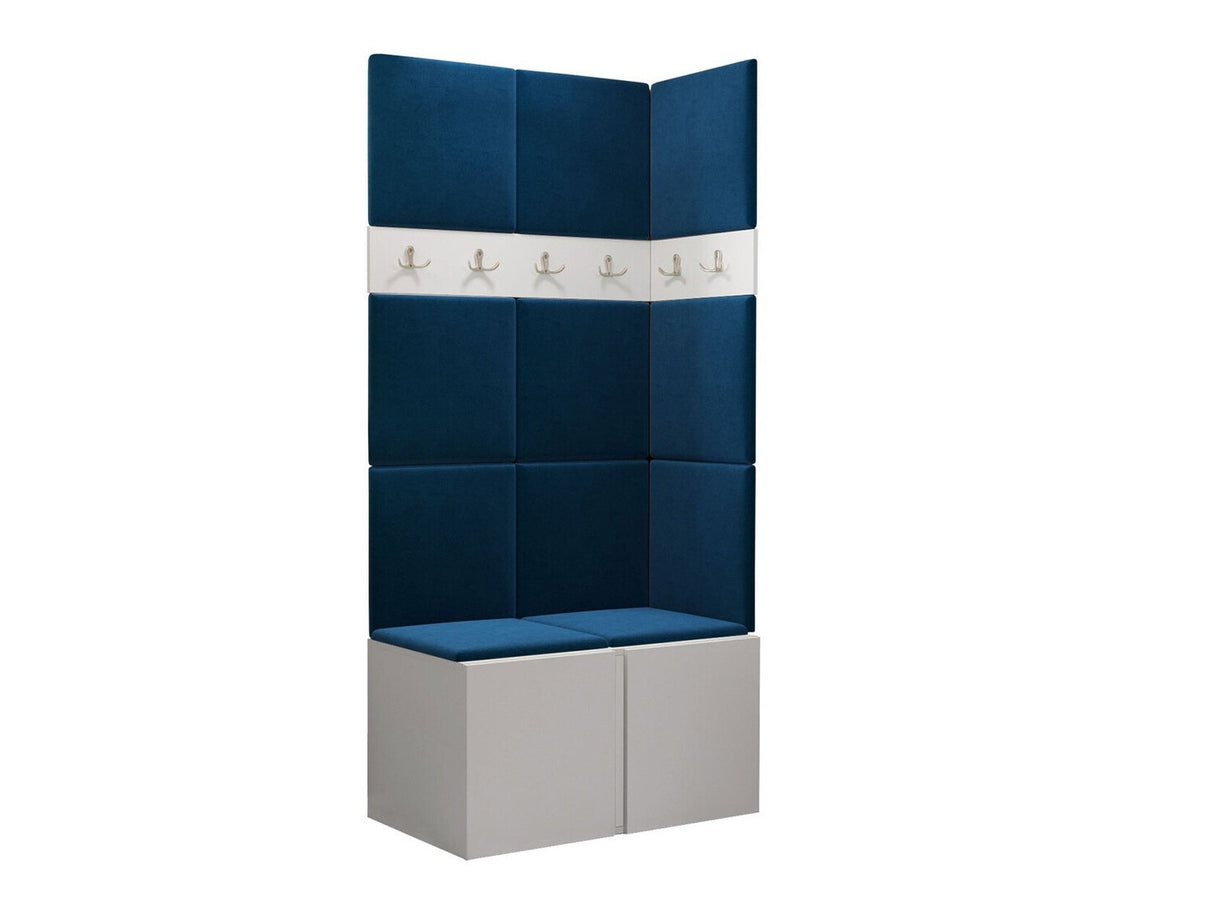 Előszoba garnitúra ORION I (Tavasz I), Keret színe: Fehér, Puha falpanel színe: Manila 26