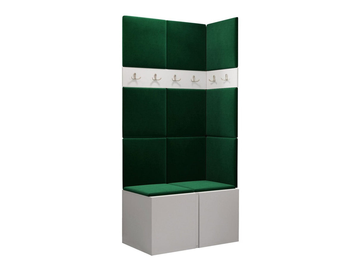 Előszoba garnitúra ORION I (Tavasz I), Keret színe: Fehér, Puha falpanel színe: Manila 35