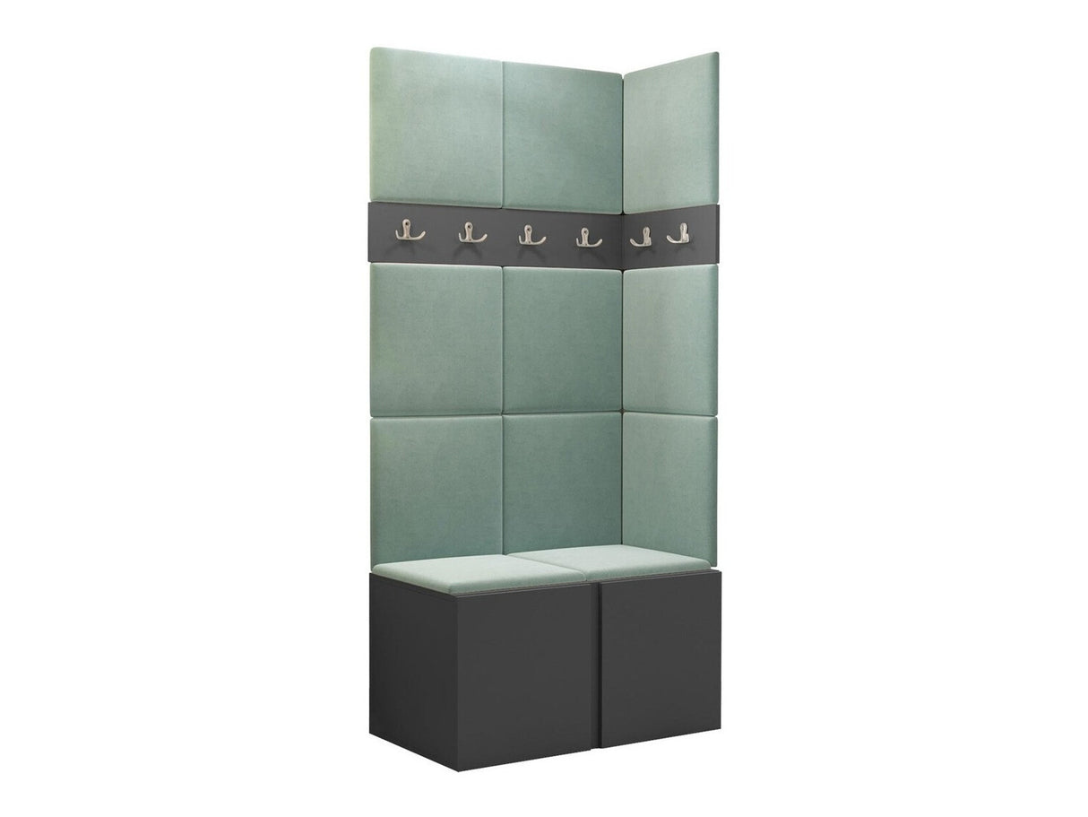 Előszoba garnitúra ORION I (Tavasz I), Keret színe: Grafit, Puha falpanel színe: Manila 11