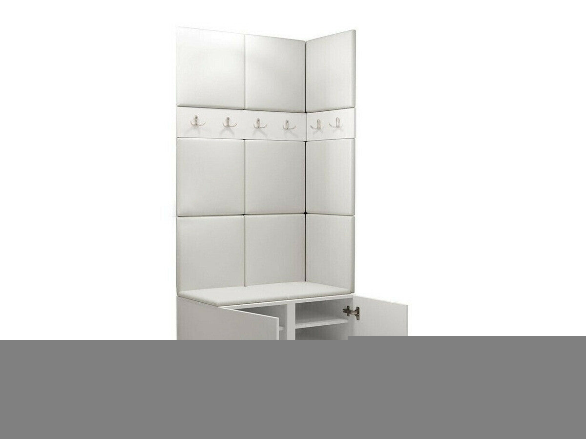 Előszoba garnitúra ORION I (Tavasz I), Keret színe: Grafit, Puha falpanel színe: Manila 26