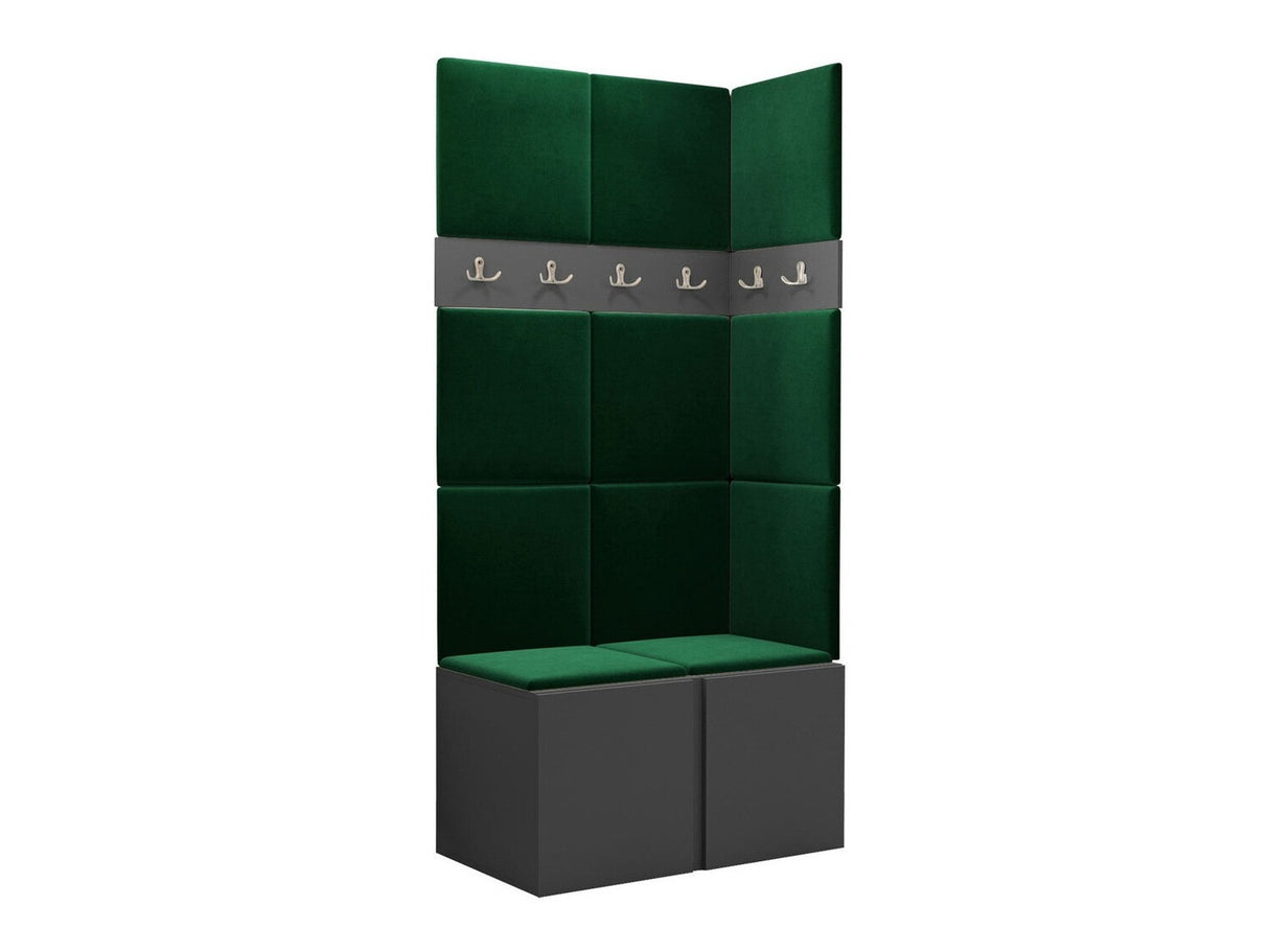 Előszoba garnitúra ORION I (Tavasz I),Keret színe: Grafit, Puha falpanel színe: Manila 35