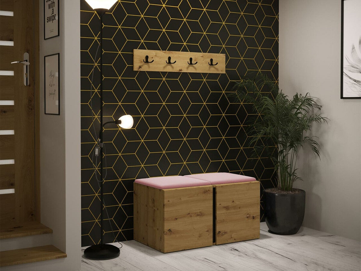 Előszoba garnitúra ORION VI (Tavasz VI), Keret színe: Artisan tölgy, Puha falpanel színe: Manila 09