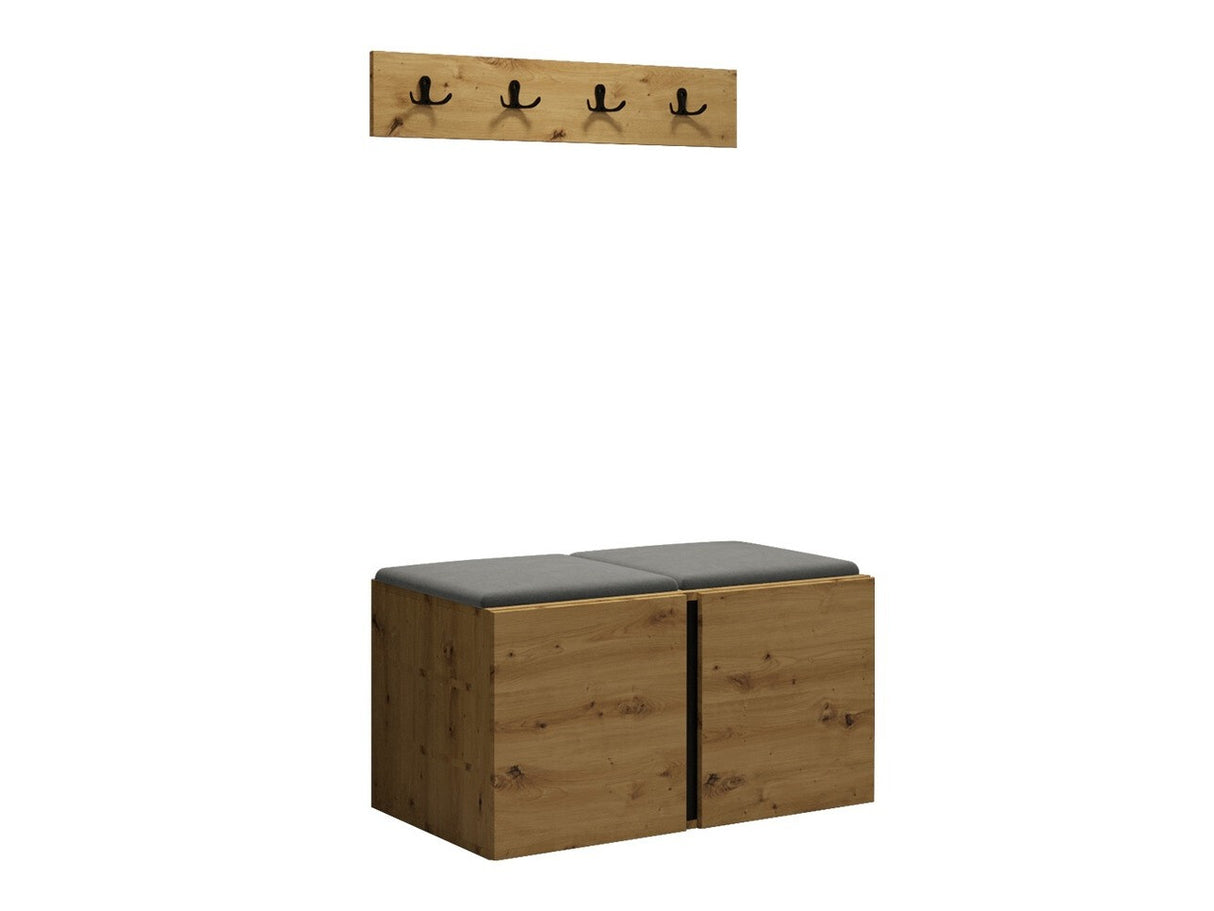 Előszoba garnitúra ORION VI (Tavasz VI), Keret színe: Artisan tölgy, Puha falpanel színe: Manila 16