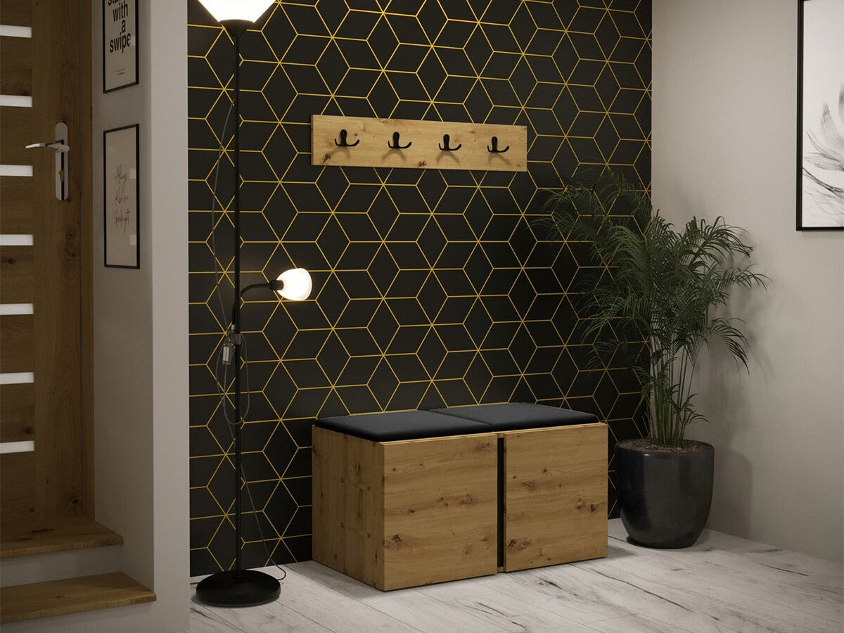 Előszoba garnitúra ORION VI (Tavasz VI), Keret színe: Artisan tölgy, Puha falpanel színe: Manila 18