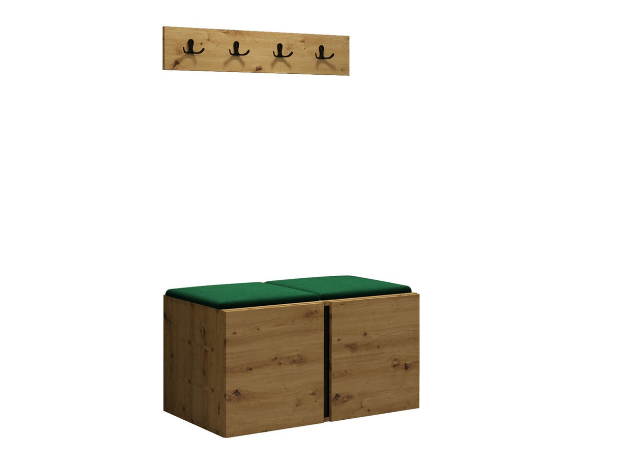 Előszoba garnitúra ORION VI (Tavasz VI), Keret színe: Artisan tölgy, Puha falpanel színe: Manila 35