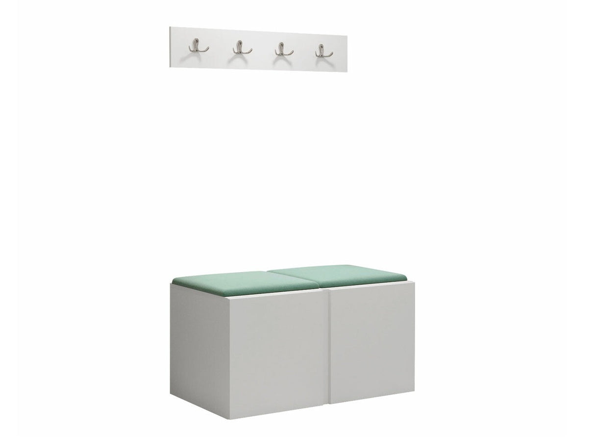 Előszoba garnitúra ORION VI (Tavasz VI), Keret színe: Fehér, Puha falpanel színe: Manila 11