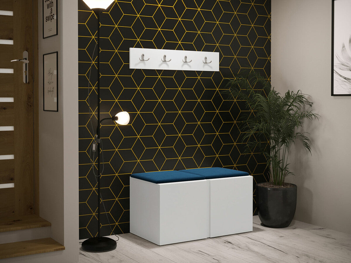 Előszoba garnitúra ORION VI (Tavasz VI), Keret színe: Fehér, Puha falpanel színe: Manila 26