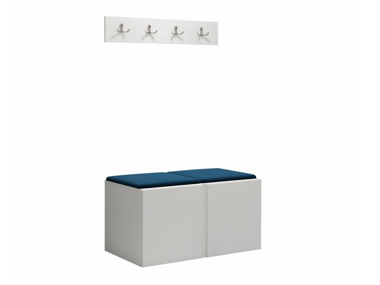 Előszoba garnitúra ORION VI (Tavasz VI), Keret színe: Fehér, Puha falpanel színe: Manila 26