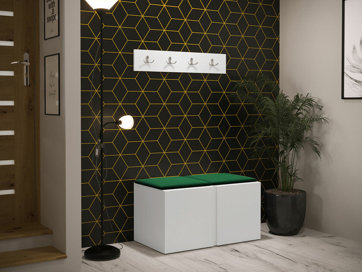 Előszoba garnitúra ORION VI (Tavasz VI), Keret színe: Fehér, Puha falpanel színe: Manila 35