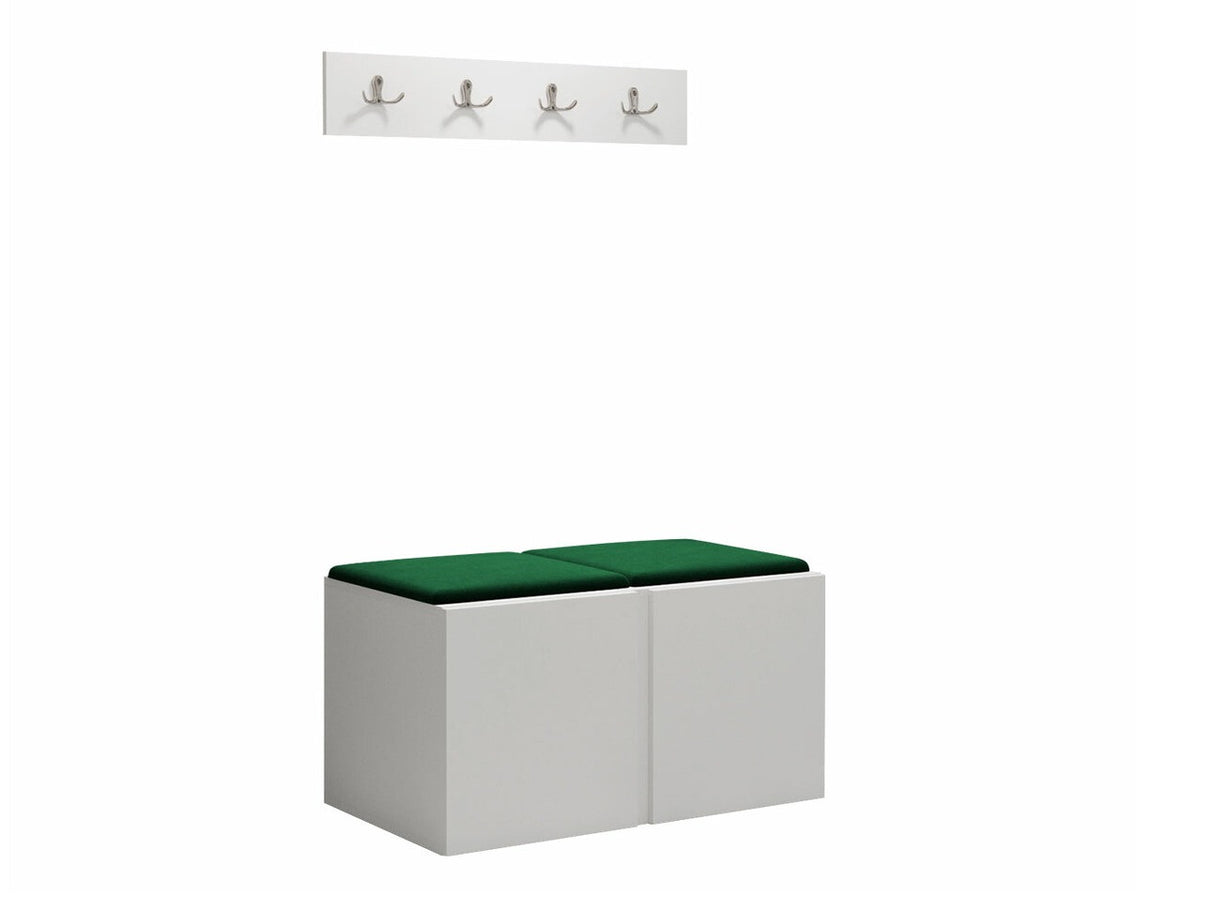 Előszoba garnitúra ORION VI (Tavasz VI), Keret színe: Fehér, Puha falpanel színe: Manila 35