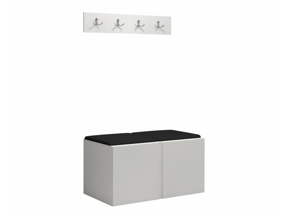 Előszoba garnitúra ORION VI (Tavasz VI), Keret színe: Fehér, Puha falpanel színe: Öko bőr Soft 011