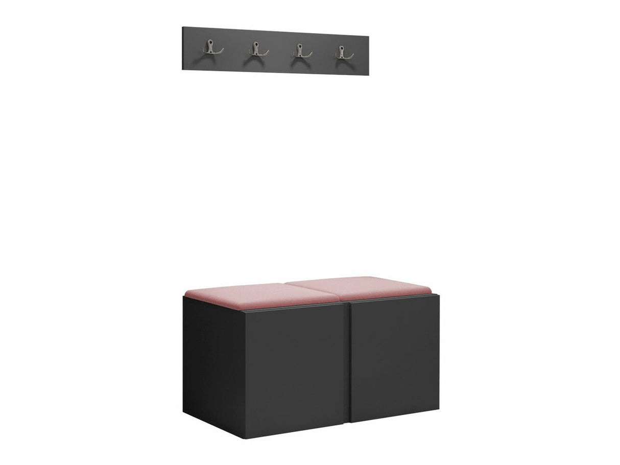 Előszoba garnitúra ORION VI (Tavasz VI), Keret színe: Grafit, Puha falpanel színe: Manila 09